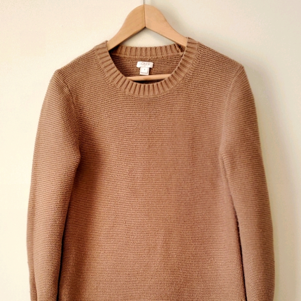 Warm J.Crew Camel Knit Sweater